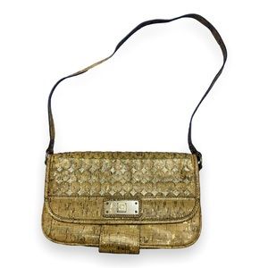 Anne Klein gold accent cork purse